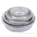 Silber runde Aluminiumfolienbehälter für Backkuchen, BBQ